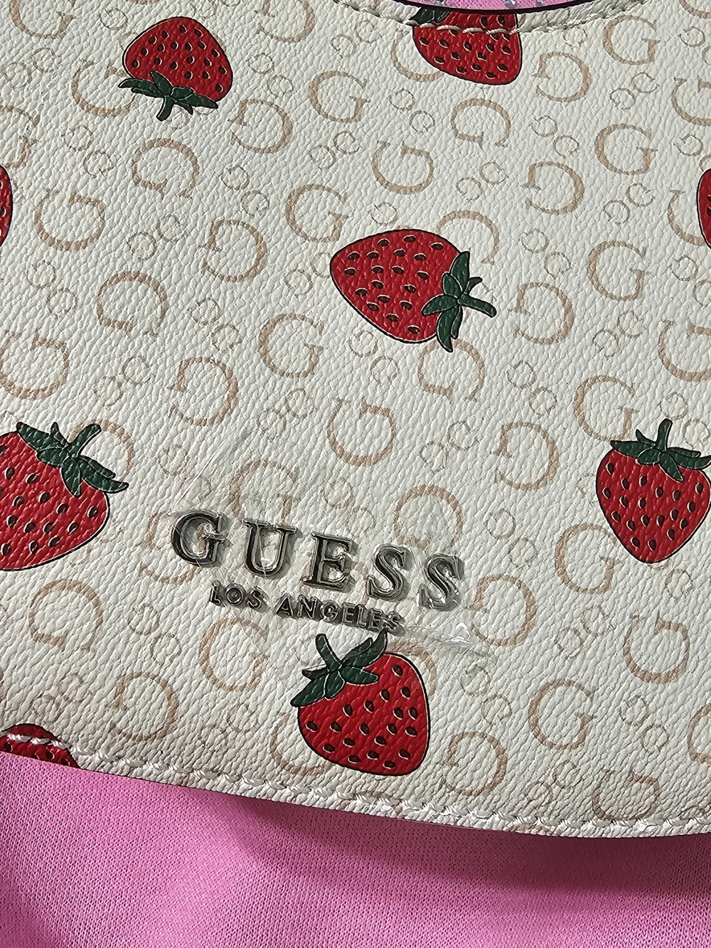 Guess Strawberry White Shoulder/Crossbody Purse
